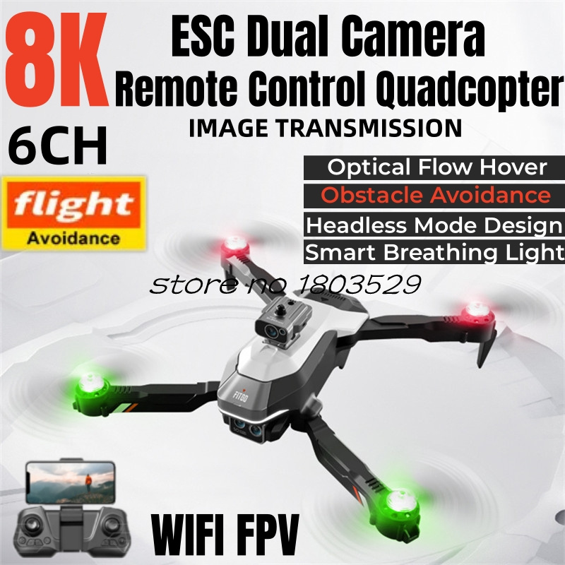 Overflow Box Dual - Drone RC kamera ganda FPV 8K