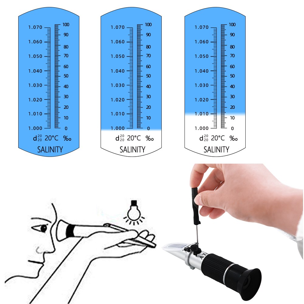 Refraktometer Salinitas 0-10%  - Marine Aquarium Bacteria ulasan dan harga