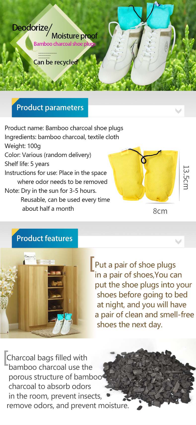 Sisipan Sepatu Arang Bambu Pen - Activated Carbon Bag ulasan dan harga