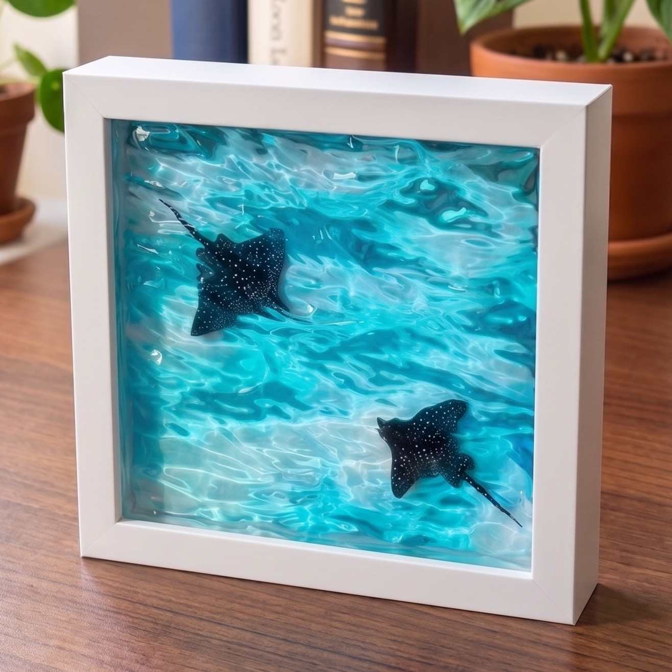 Patung Paus Resin 3D Bergelomb - Marine Aquarium Decorations ulasan dan harga