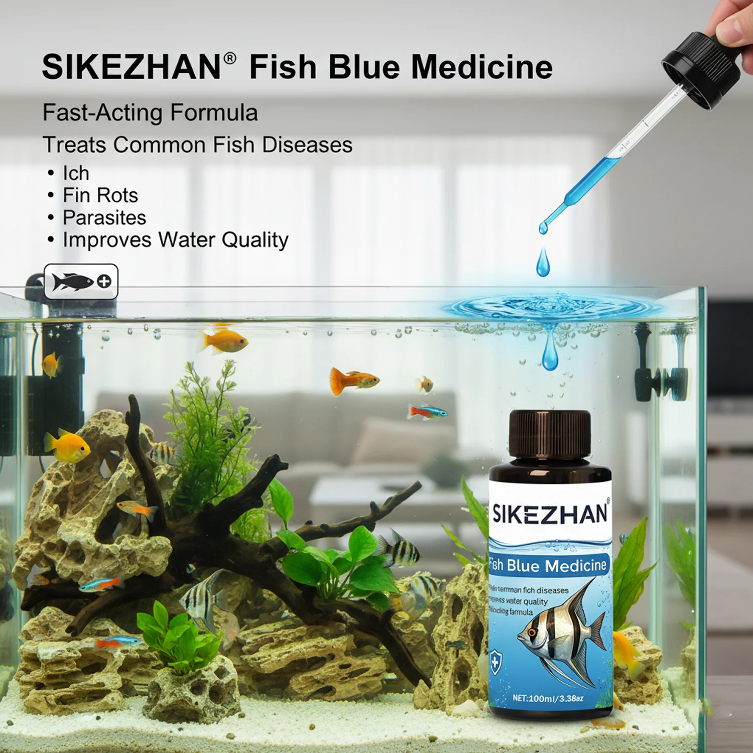 500ml Larutan Metilen Biru Per - Marine Aquarium Bacteria ulasan dan harga