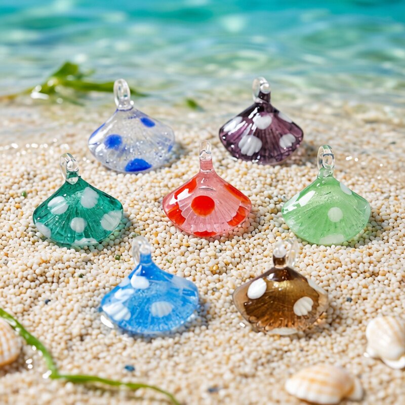 Liontin Kaca Cangkang Laut Min - Marine Aquarium Decorations ulasan dan harga