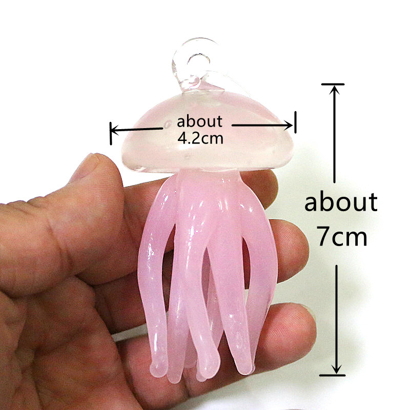Pink Ubur-ubur Kaca Liontin Lu - Marine Aquarium Decorations ulasan dan harga