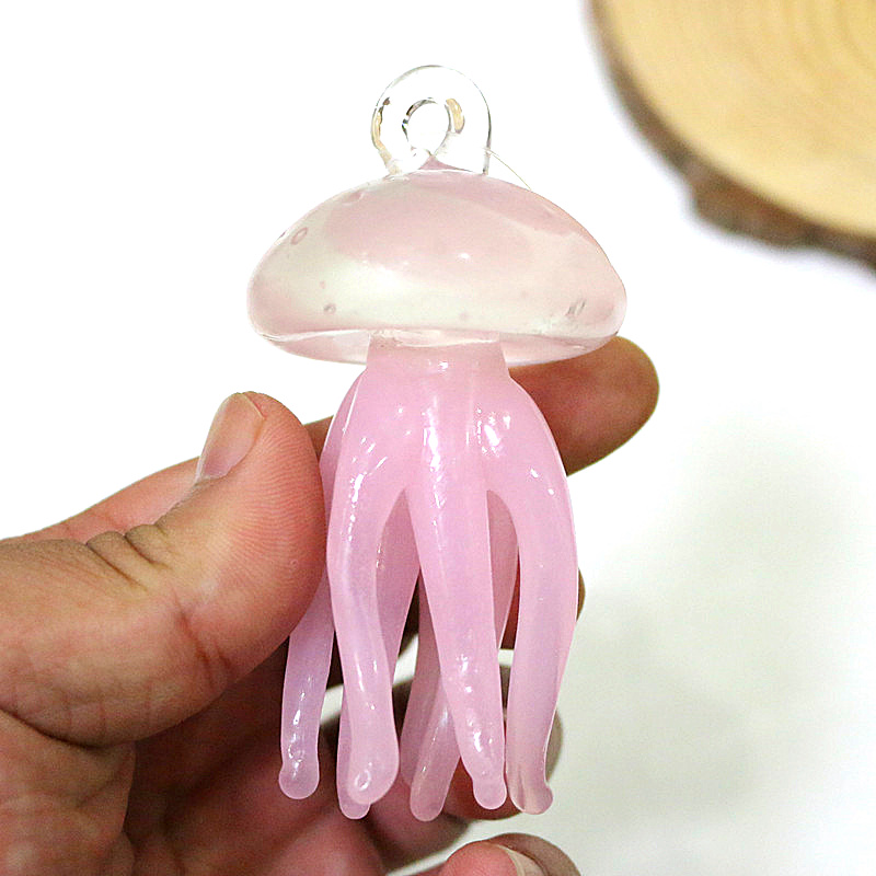 Pink Ubur-ubur Kaca Liontin Lu - Marine Aquarium Decorations ulasan dan harga